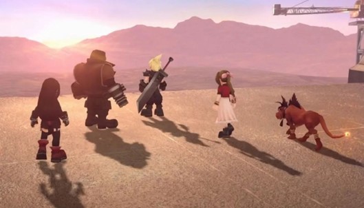 Nanaki and the main casts of FFVII in Ever Crisis